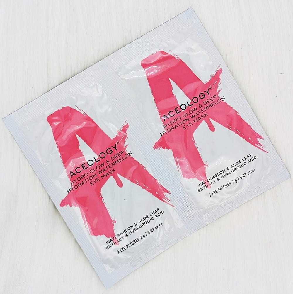🔴 ACEOLOGY Hydro Glow & Deep Hydration Watermelon Eye Masks - 2 Pairs